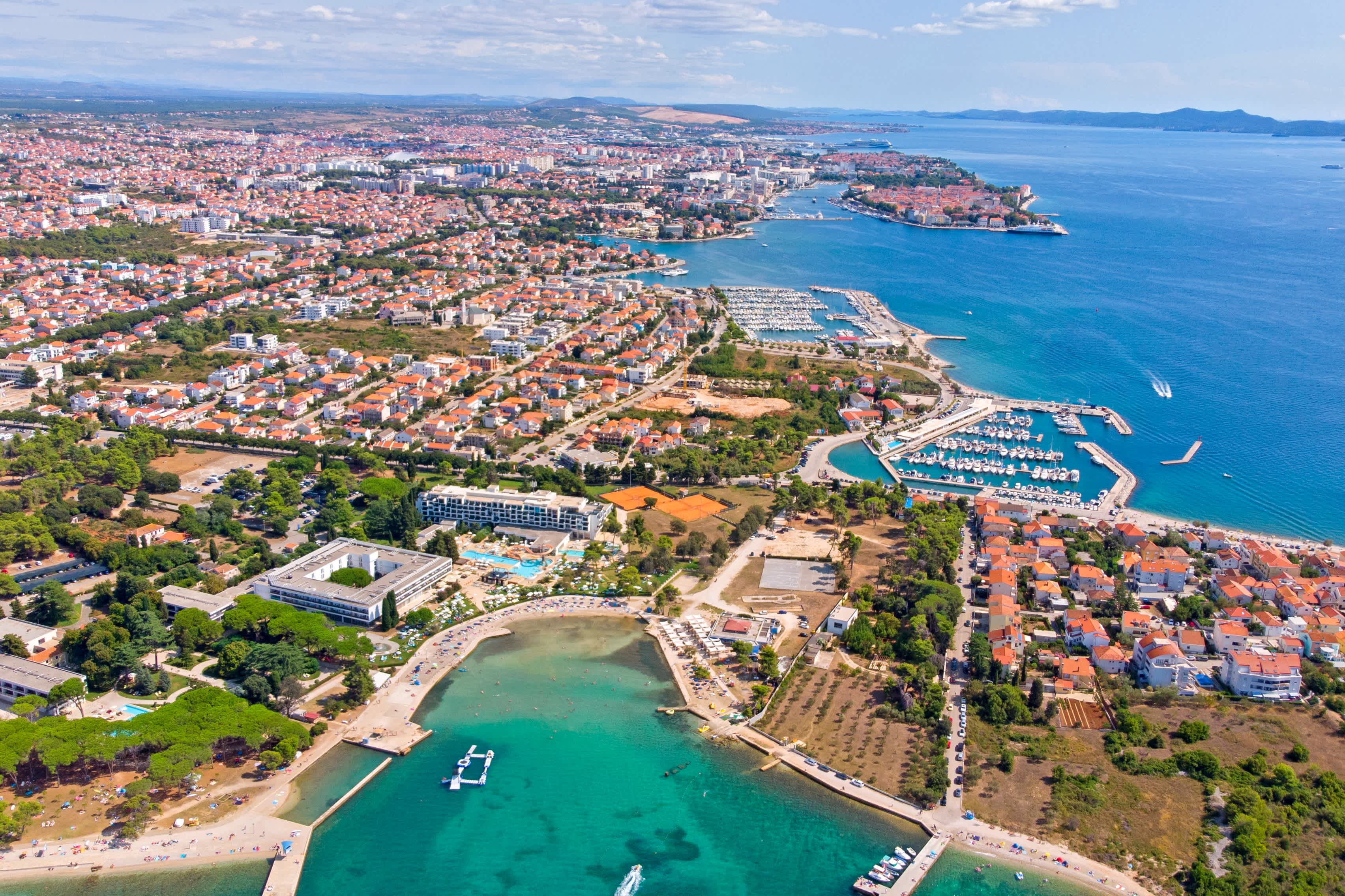 Zadar von oben aus gesehen