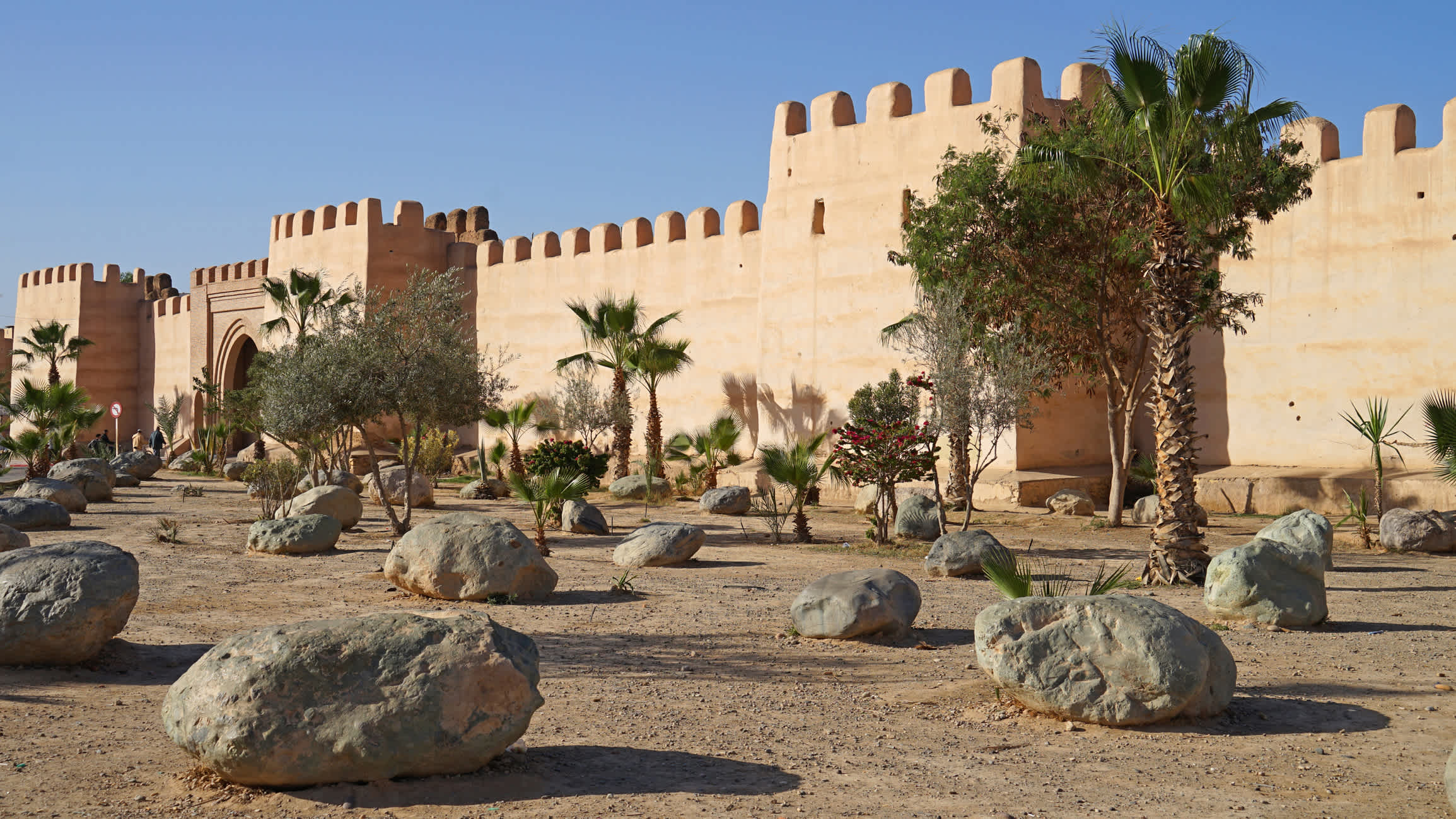 Blick auf ein Gebäude in der Stadt Taroudant in Marokko