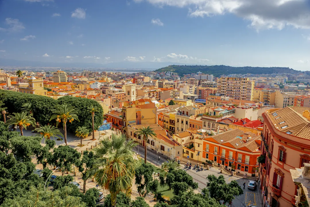 Cagliari, Italien Stadtbild am Morgen