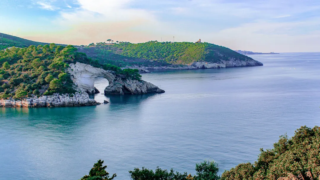 Die Landschaft des Nationalparks Gargano in Apulien, Italien
