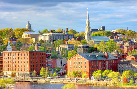 Panorama sur la ville de Providence, à Rhode Island, USA