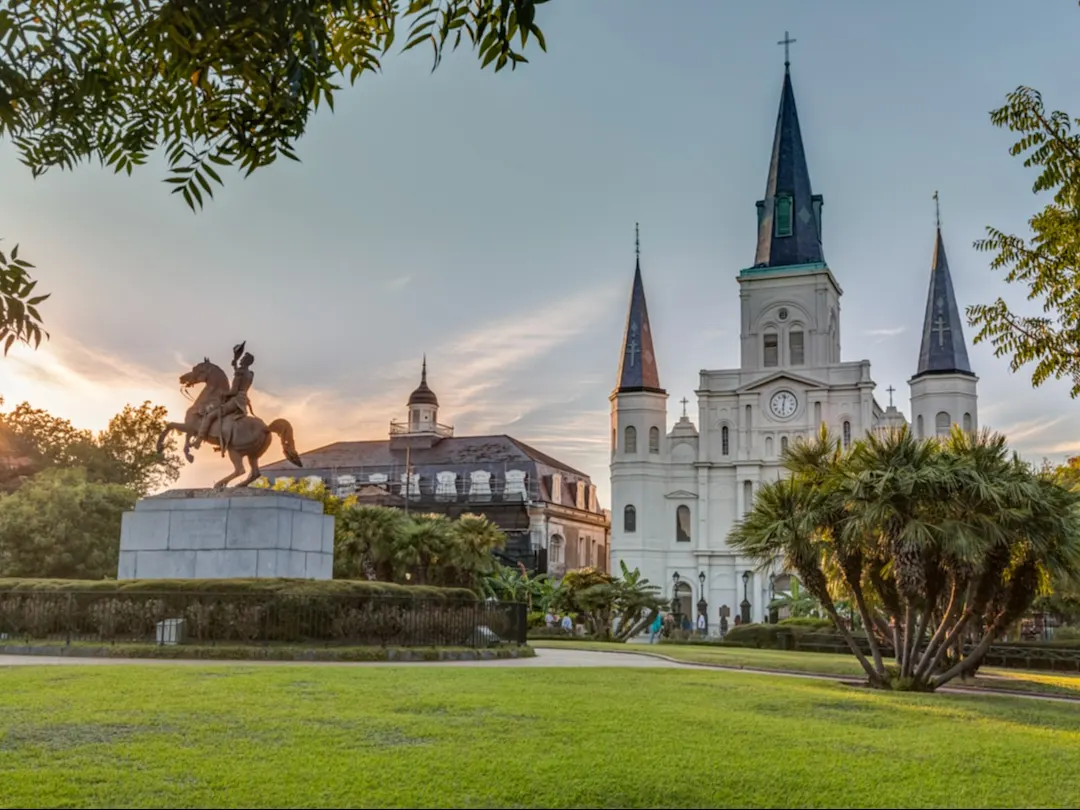 USA Louisiana New Orleans Jackson Square Jackson Square beim New Orleans Urlaub entdecken