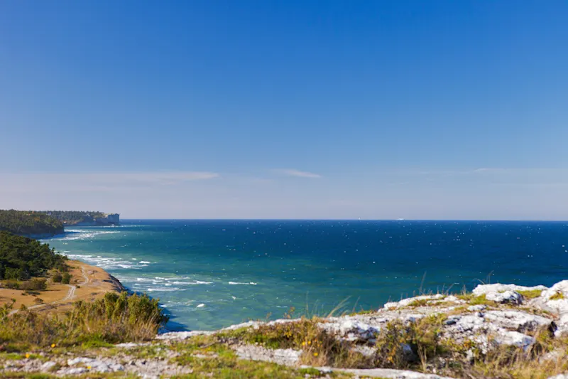 Provinz Gotland, Visby, Schweden, Strand, Landschaftspanorama Provinz Gotland, Visby, Schweden, Strand, Landschaftspanorama