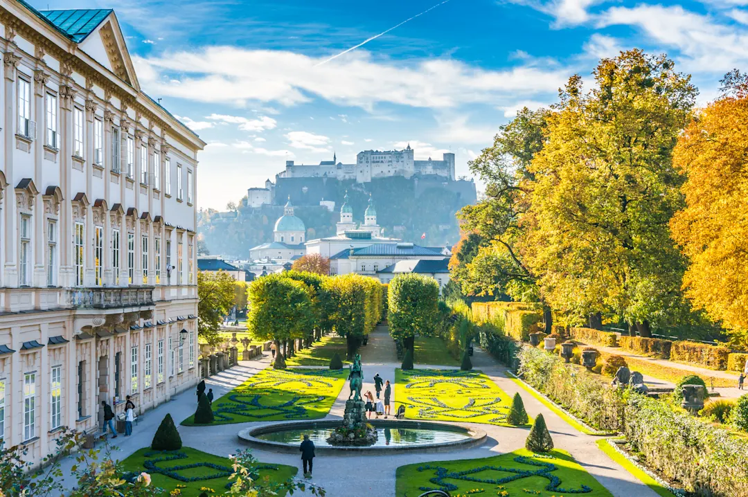 Salzburg, Salzburger Land, Austria, Mirabell Gardens, Castle
