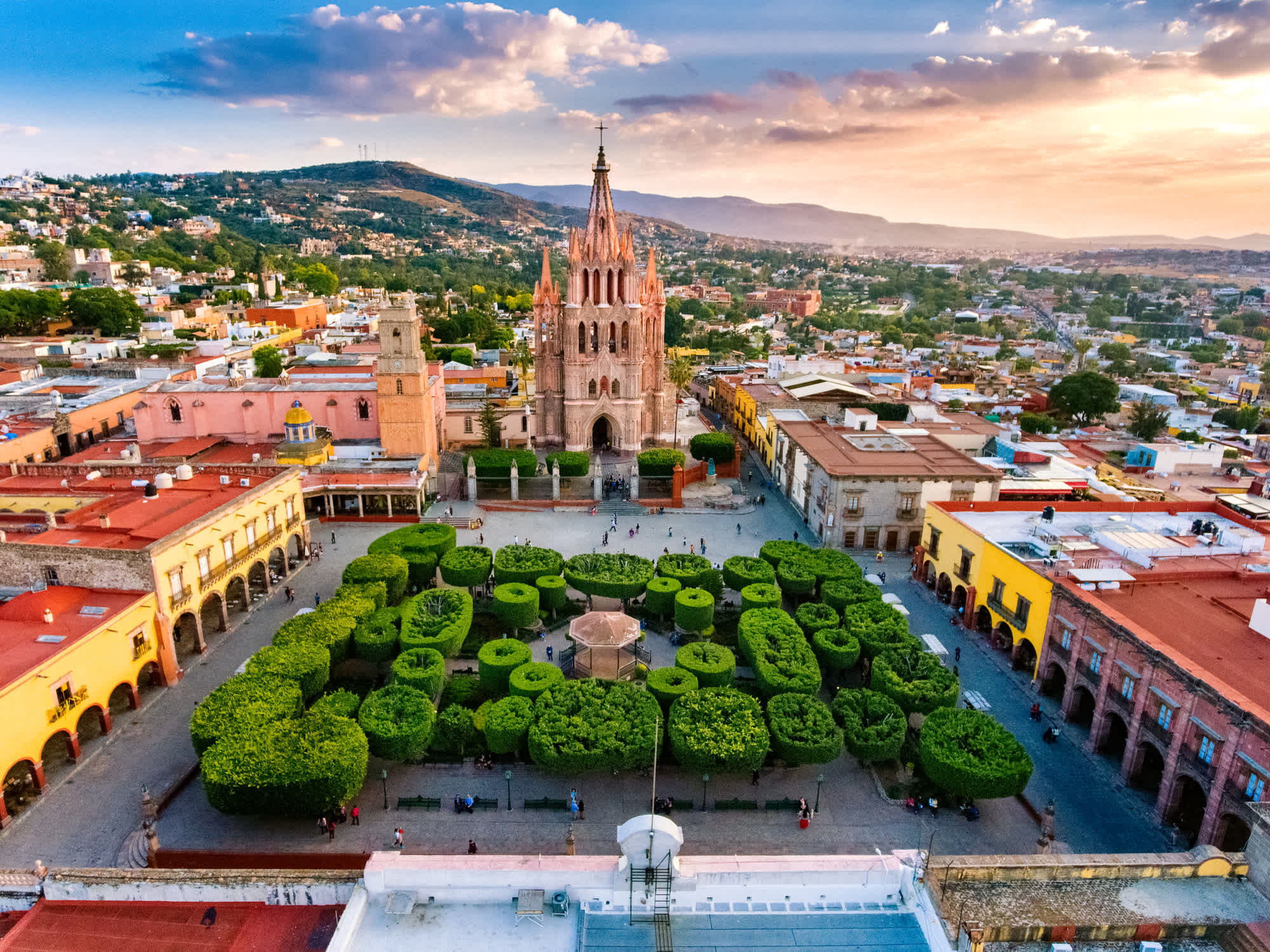 Vue aérienne de San Miguel de Allende au Mexique