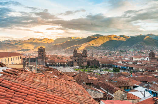 Blick über Cusco in Peru