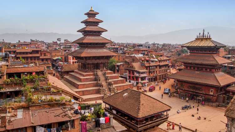 Vue aérienne de la ville de Bhaktapur que vous pourrez découvrir lors de votre voyage au Népal.