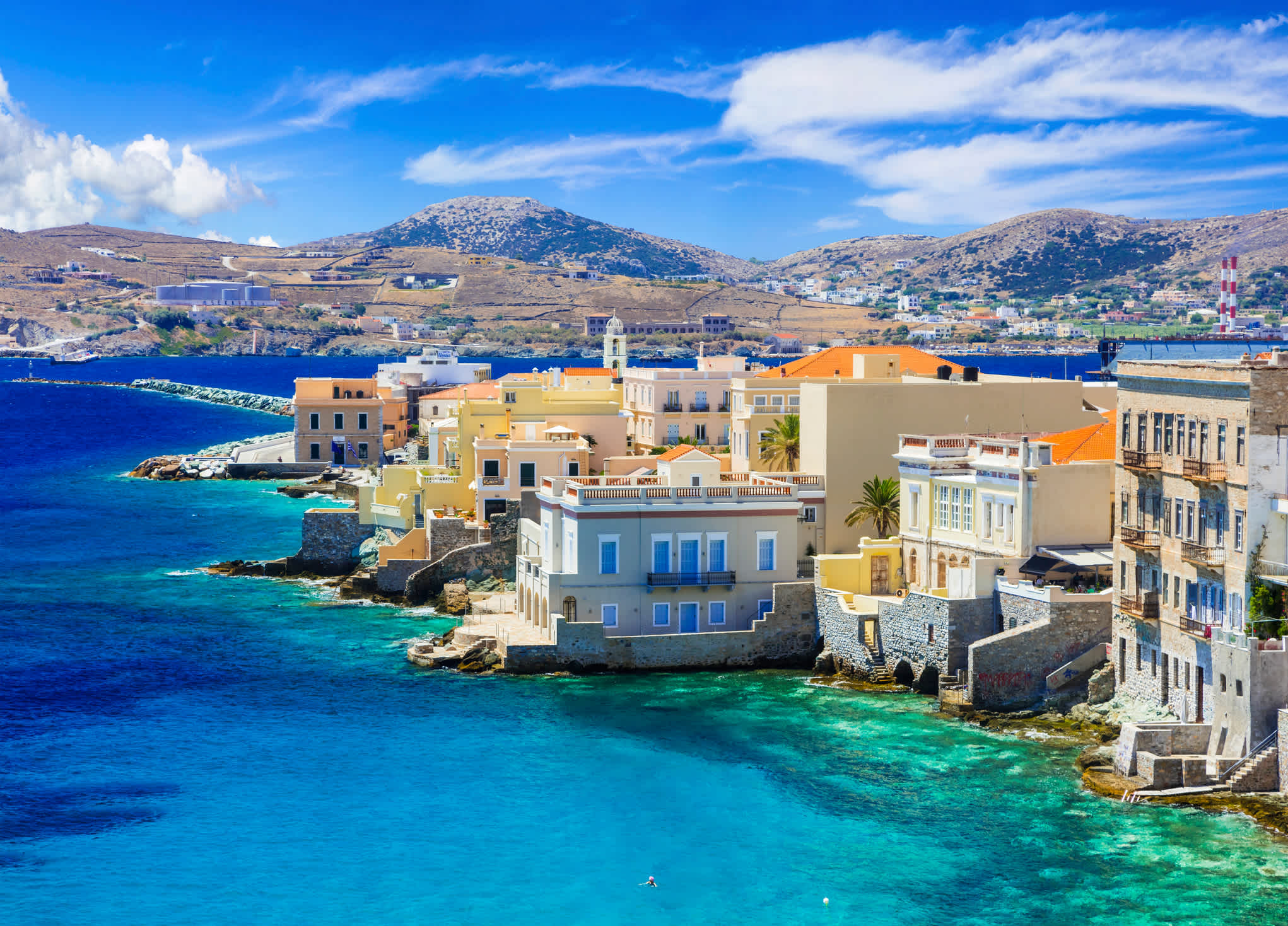 Schöne Insel Syros, Kykladen, Griechenland.
