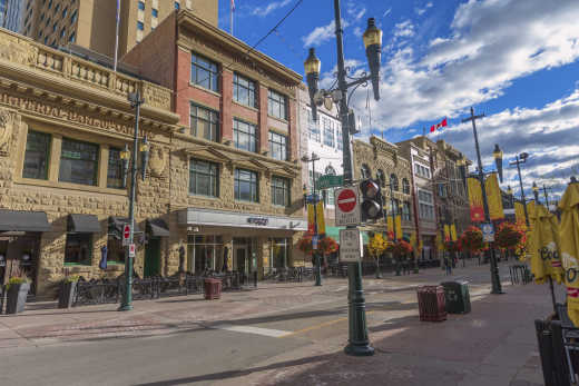 Rue marchande de la ville de Calgary