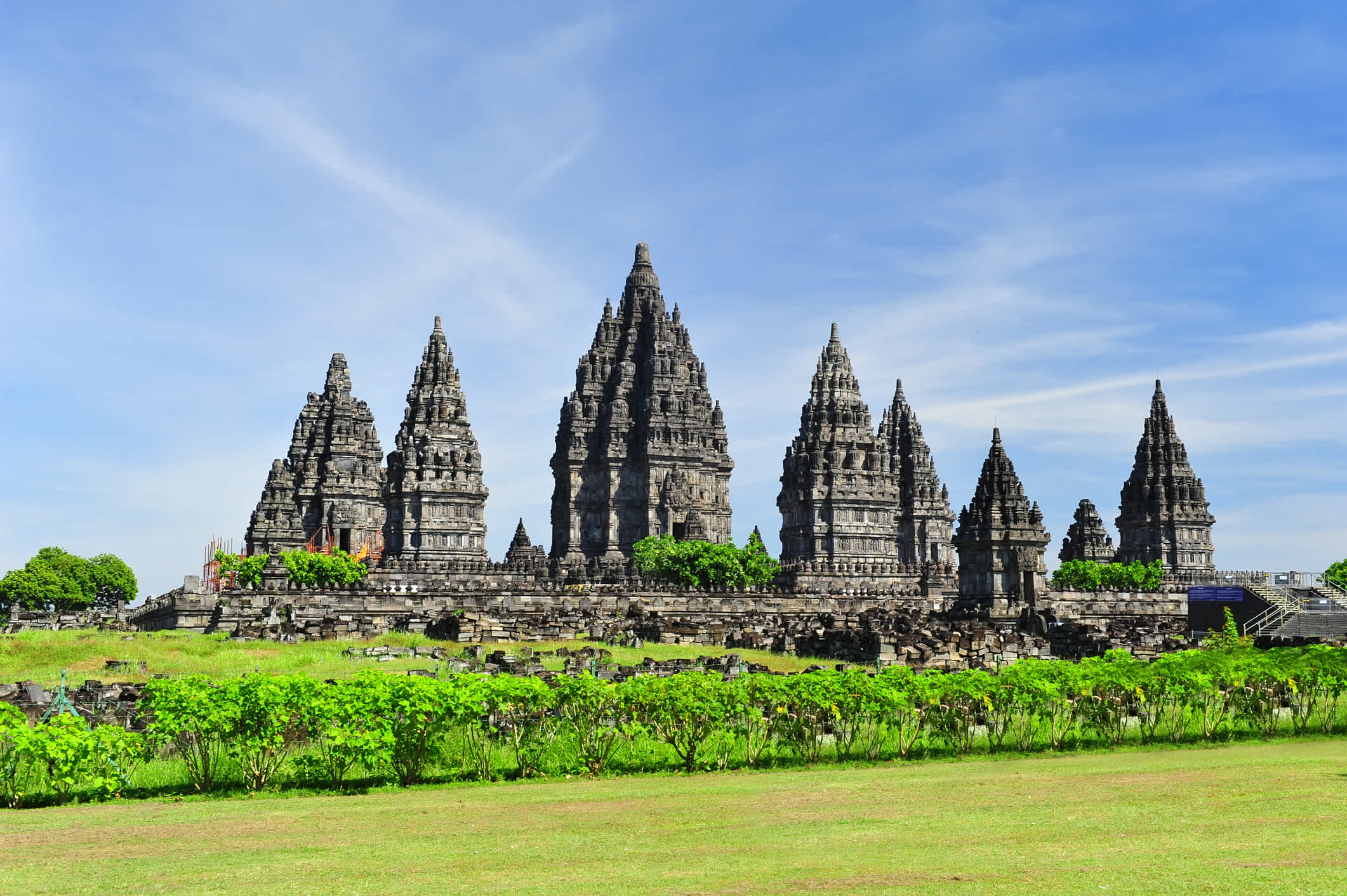 Aufnahme der Ruinen von Prambanan