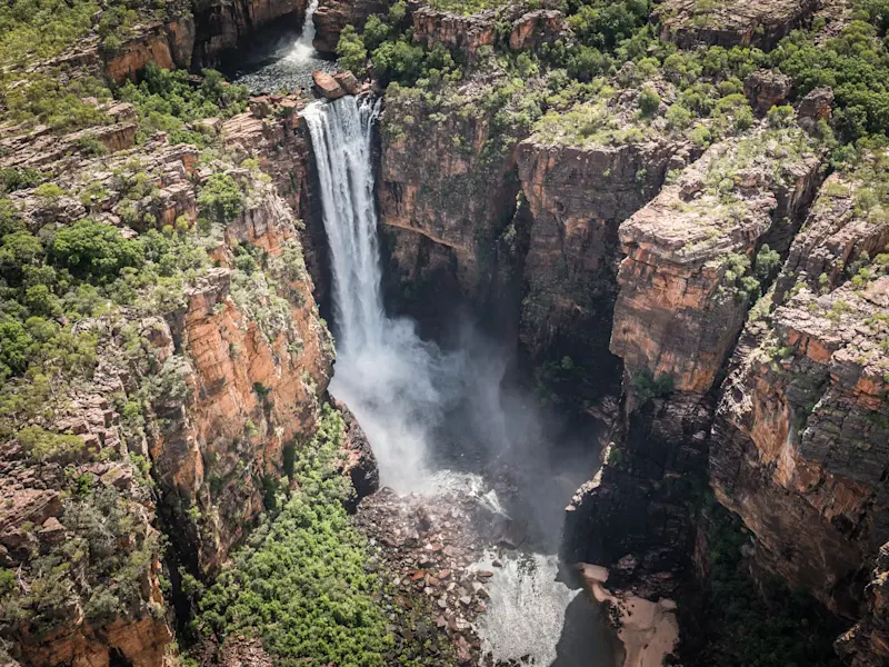 Australien, Northern Territory, Kakadu Jim Jim Falls im Kakadu-Nationalpark, Kakadu, Northern Territory, Australien.