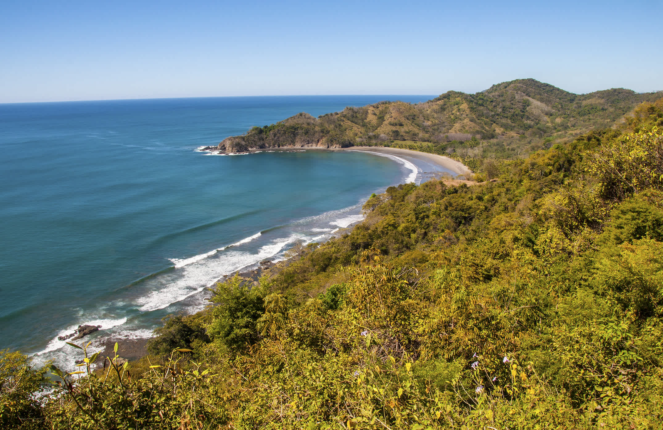 Baie et forêts de Puerto Carrillo près de Samara dans la province de Guanacaste