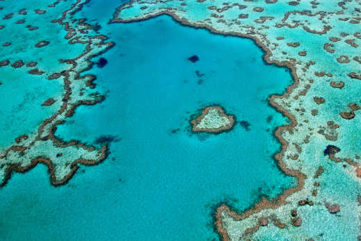 Entdecken Sie auf Ihrer Reise zum Great Barrier Reef die Originalstelle des Heart Reef, eine herzförmige Korallenformation.