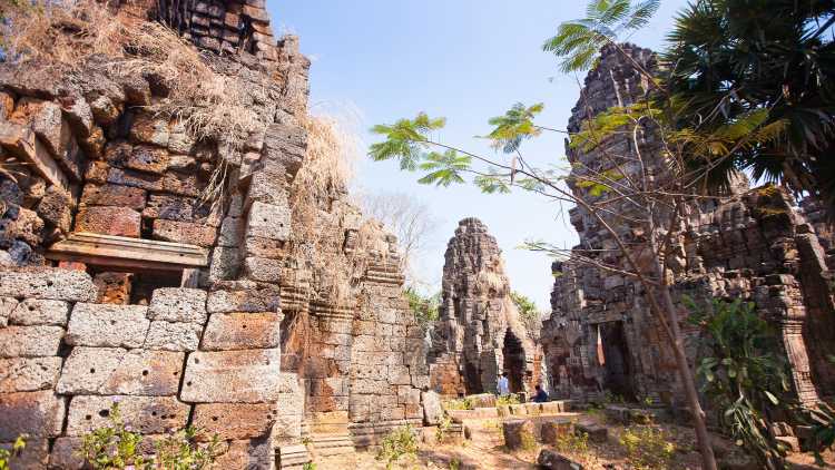 De Wat Banan Tempel bij Battambang Cambodja