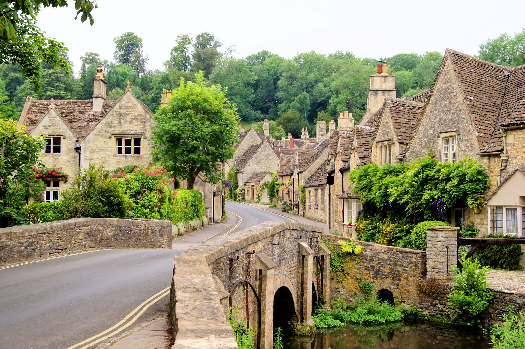 Picturesque Cotswold village of Castle Combe, England, United Kingdom.

