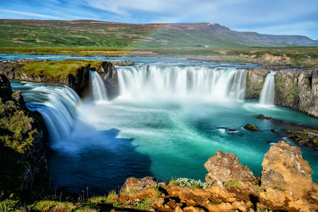 Godafoss waterfall in the famous Golden Circle Region of Iceland.