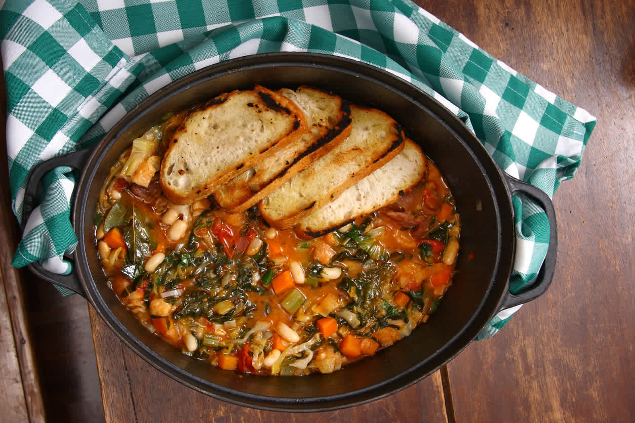 Ribollita - ein typisches Gericht im Chianti Urlaub in Italien.