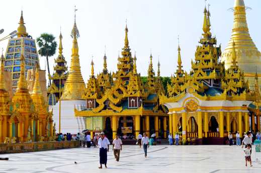 Shwedagon Pagoda bei einer Yangon Reise in Myanmar erleben