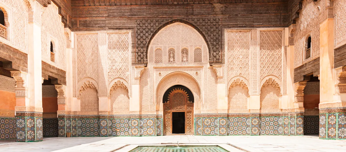 Madrassa Ali Ben Youssef, Marrakesch, Marokko Innenansicht der Madrassa Ali Ben Youssef Marrakesch, Marokko