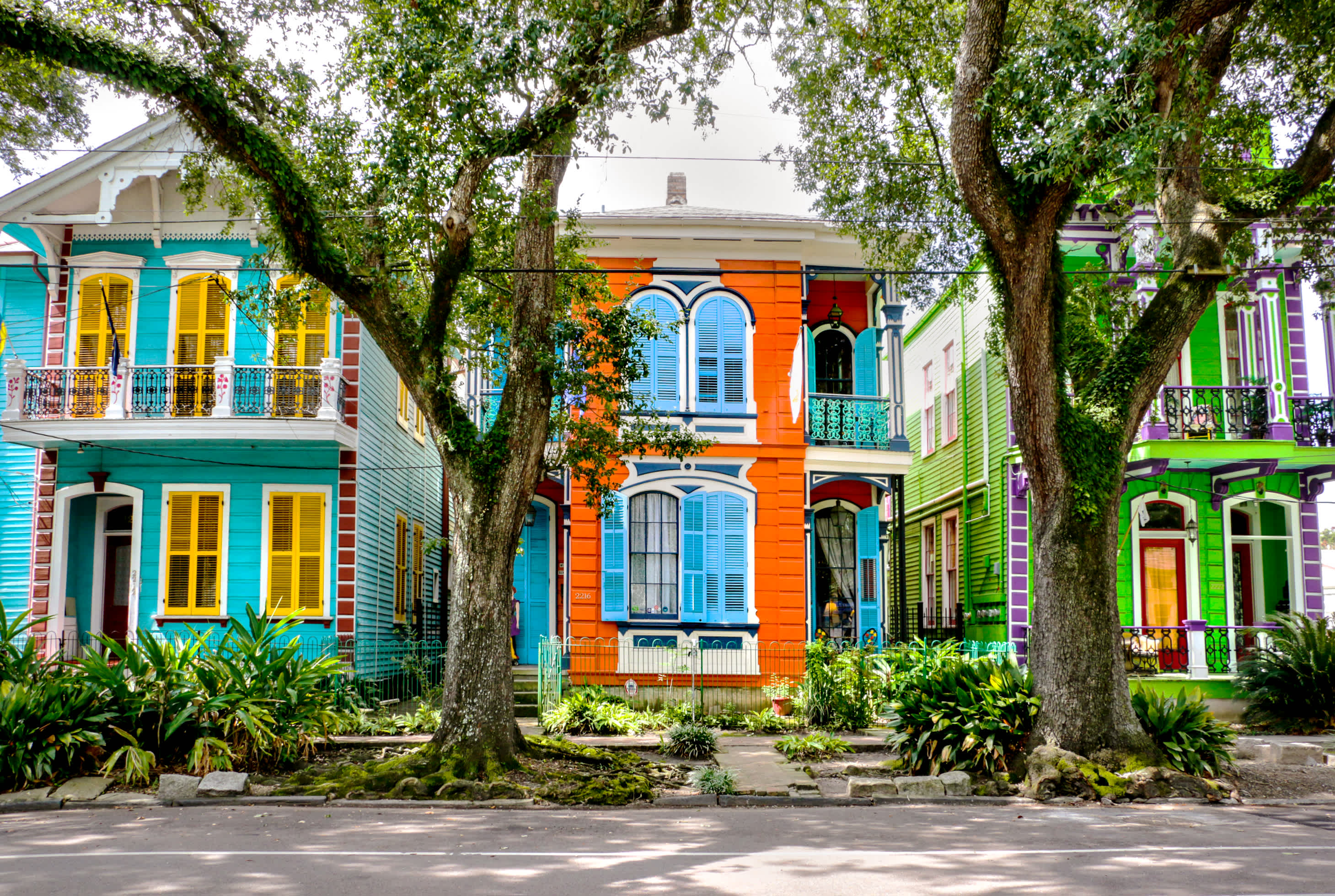 Ervaar kleurrijke huizen tijdens een vakantie in New Orleans