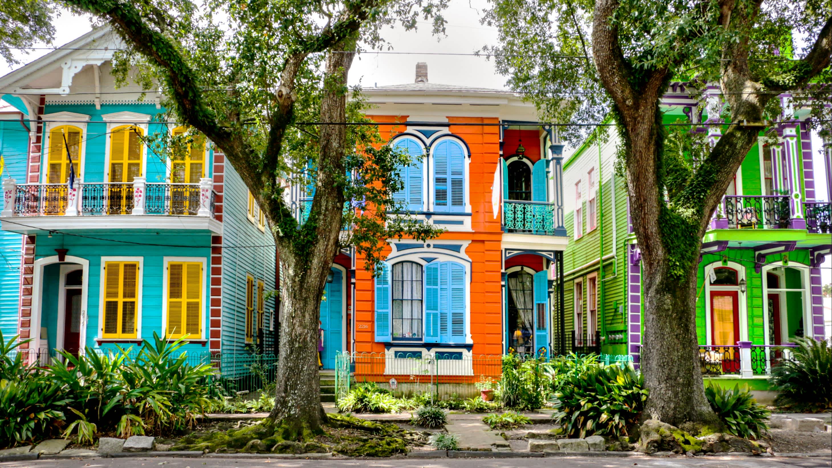 Découvrez des maisons colorées lors d'un voyage à la Nouvelle-Orléans