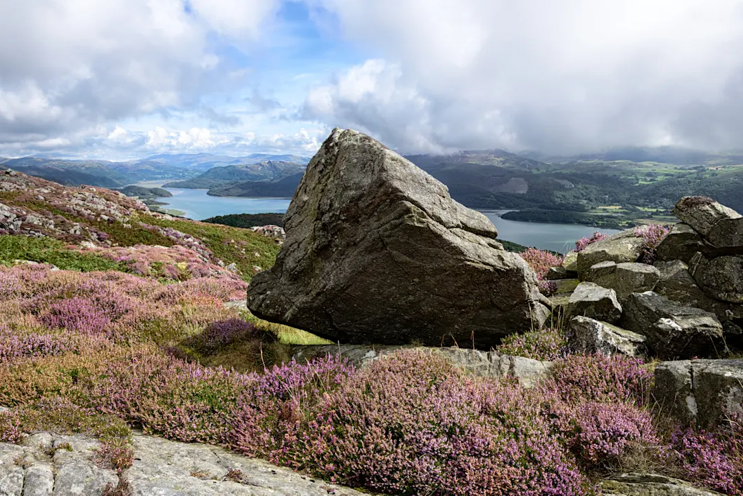 Vereinigtes Königreich, Wales, Snowdonia-Nationalpark Malerische Moorlandschaft mit der Fluss Mawddach, Snowdonia-Nationalpark, Wales, Vereinigtes Königreich.