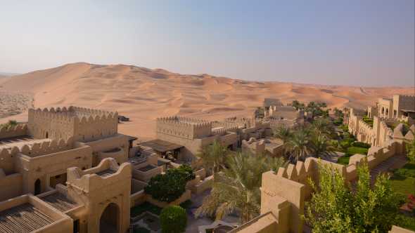 Oasenstadt in der Liwa-Wüste, Vereinigte Arabische Emirate