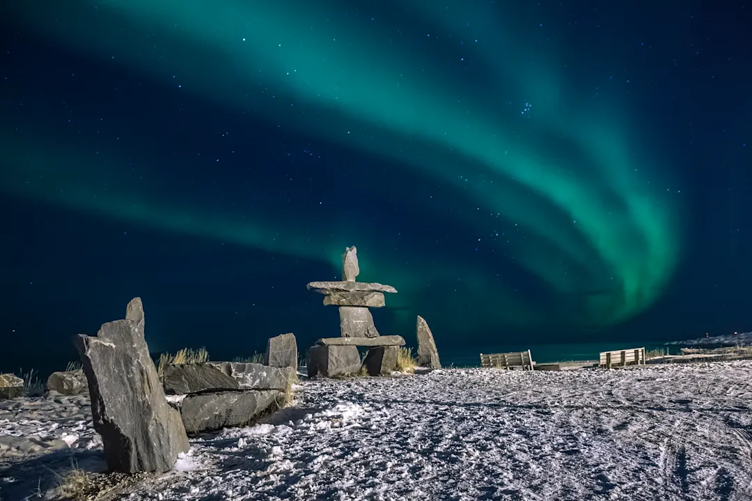 Kanada, Manitoba, Churchill Aurora Borealis in der Nähe von Churchill, Manitoba, Kanada.