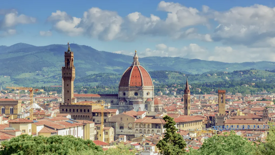 Florenz von oben, Italien.