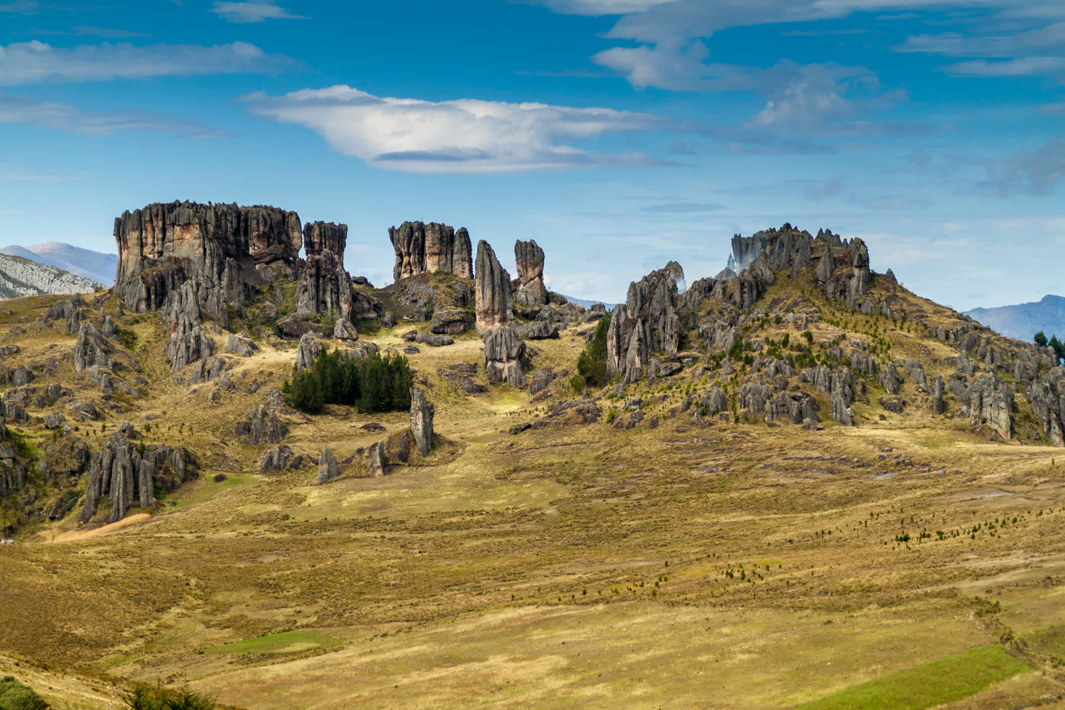 Los Frailones (Steinmönche), Felsformation enden in der Nähe von Cajamarca, Peru.