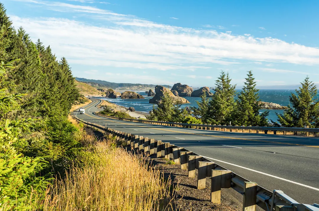 Oregon-Küstenstraße in der Gegend von Meyers Creek Beach