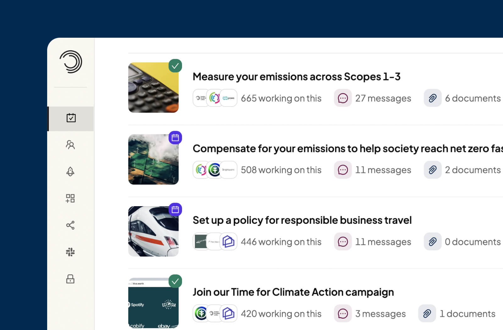 A growing library of hands-on actions, for every sector