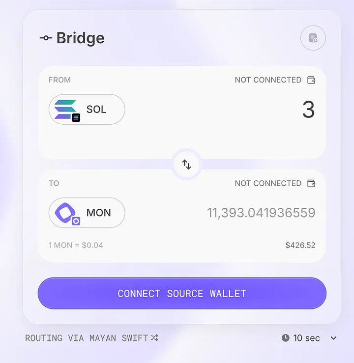 Monad official bridge
