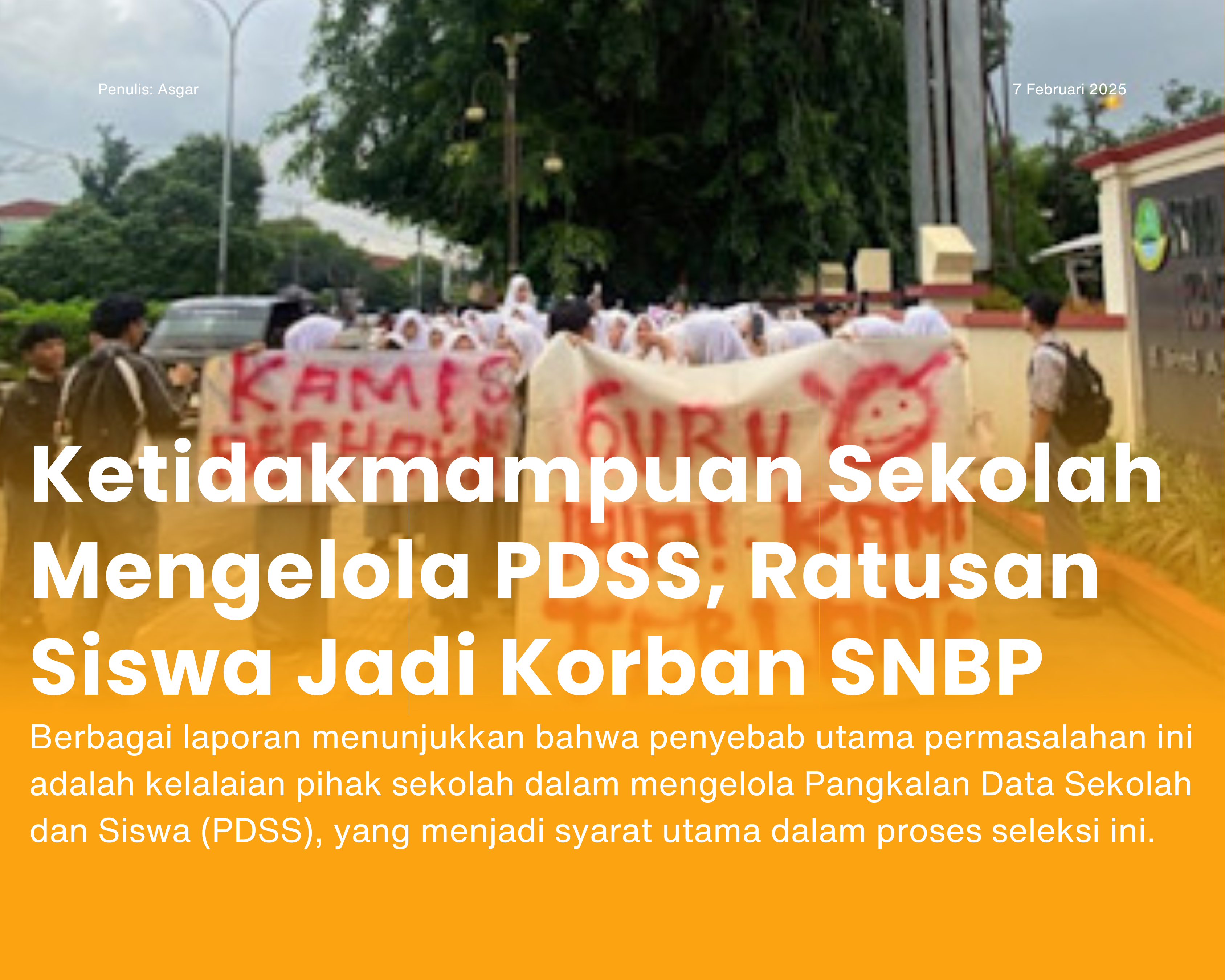 Cover for Ketidakmampuan Sekolah Mengelola PDSS, Ratusan Siswa Jadi Korban SNBP