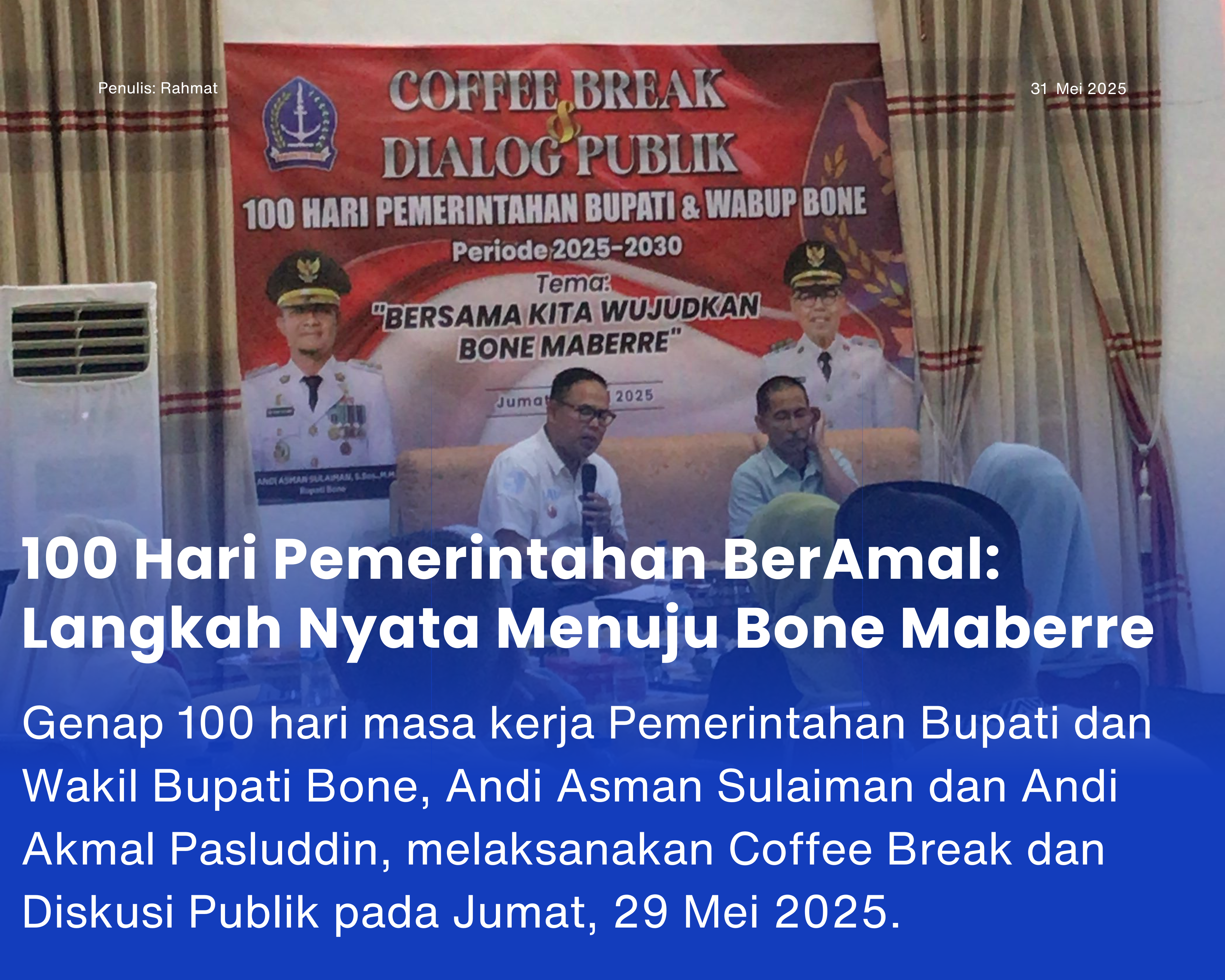 Cover for 100 Hari Pemerintahan BerAmal: Langkah Nyata Menuju Bone Maberre