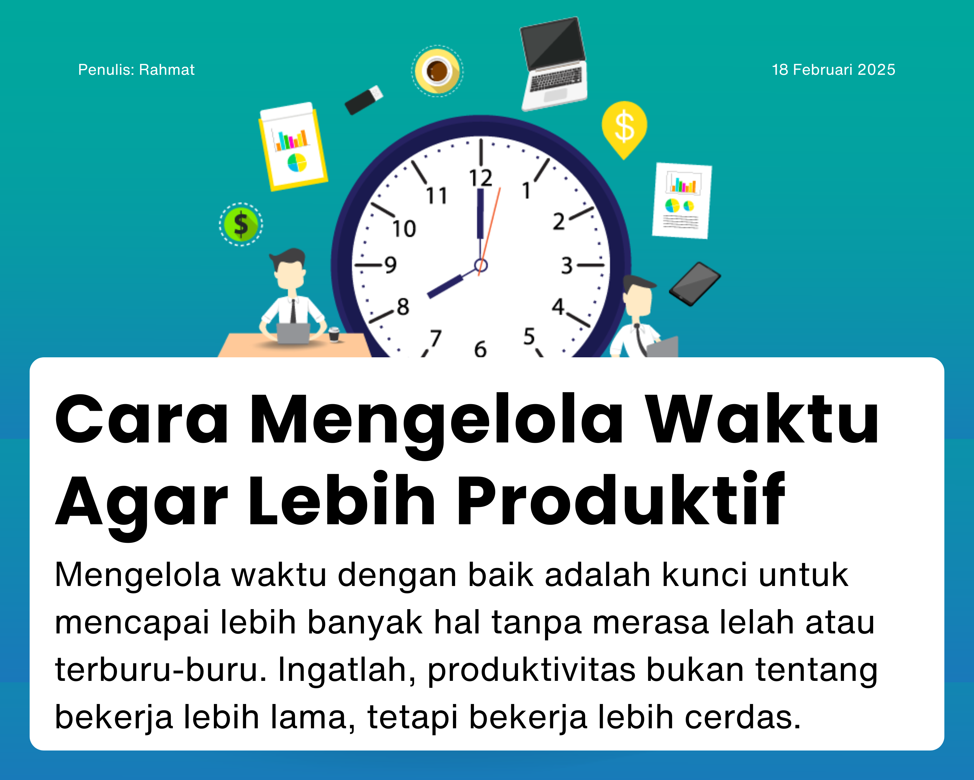 Cover for CARA MENGELOLA WAKTU AGAR LEBIH PRODUKTIF