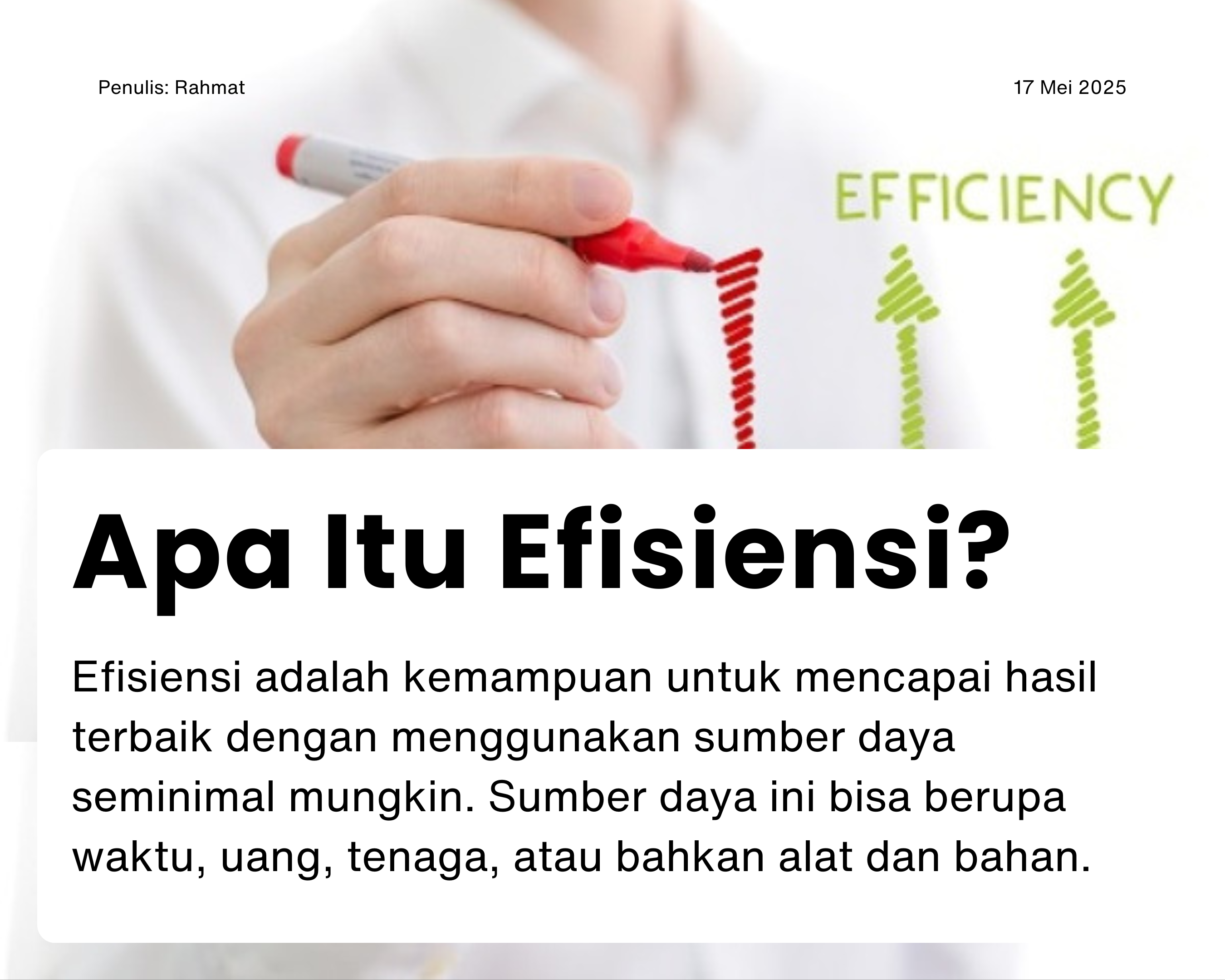 Cover for Apa Itu Efesiensi