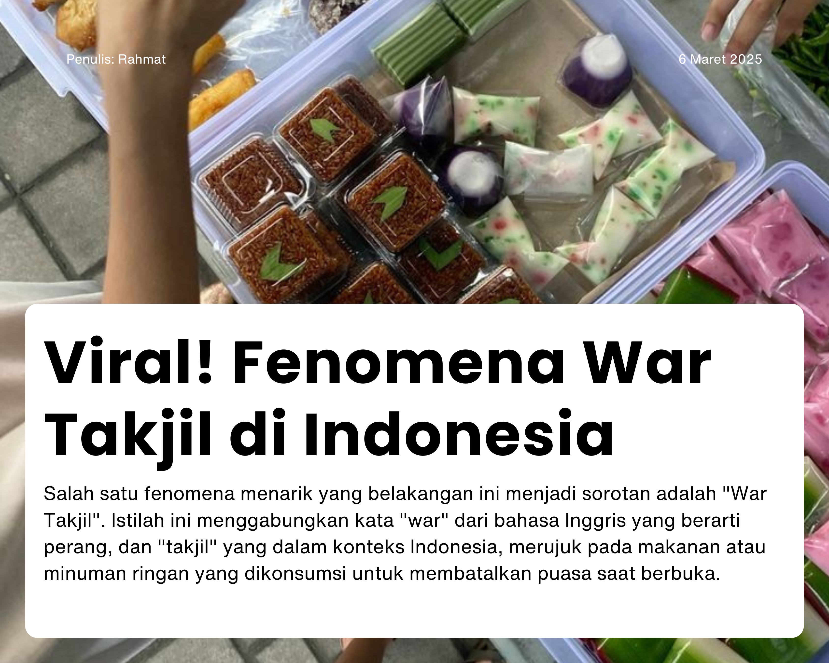Cover for Viral! Fenomena War Takjil di Indonesia