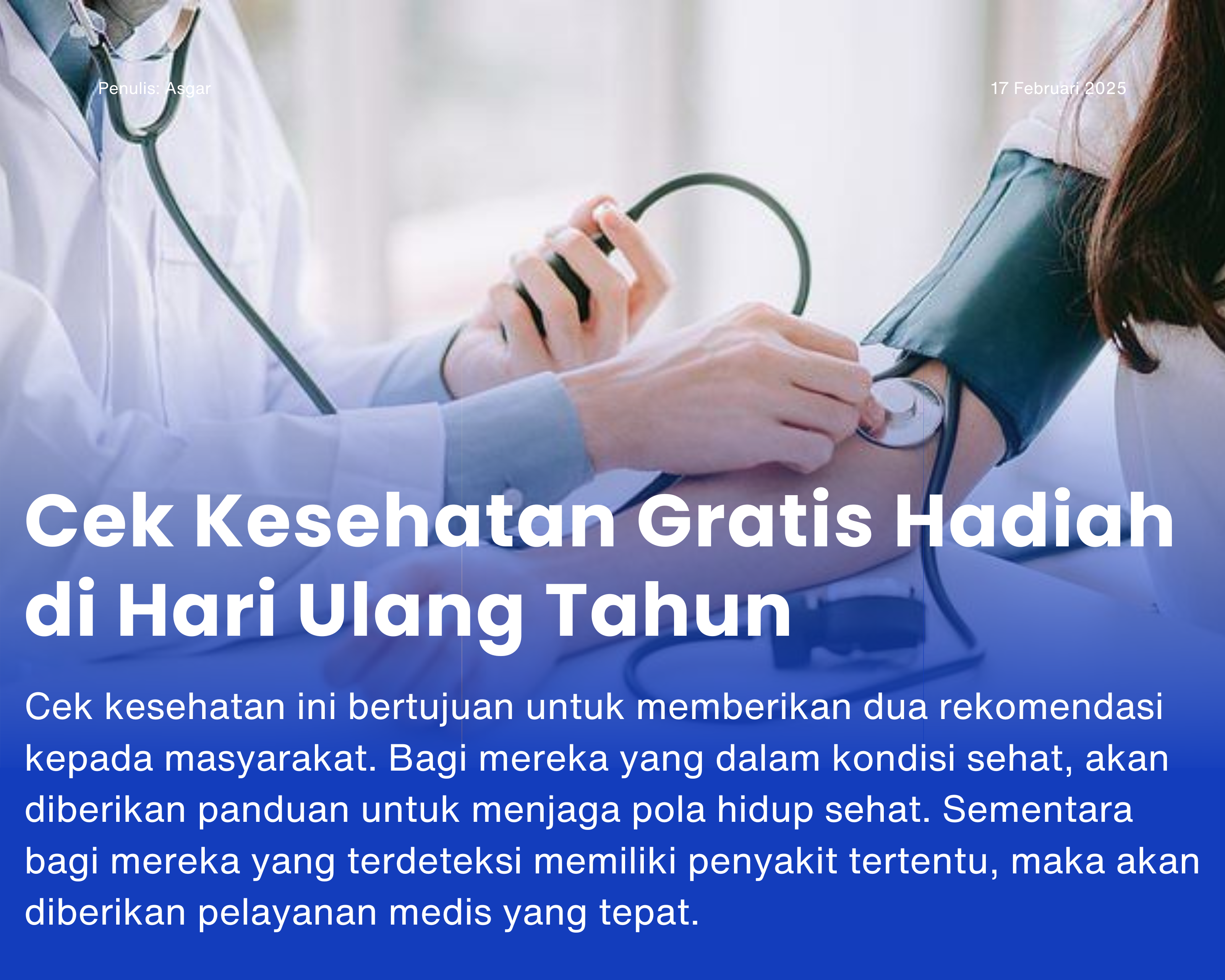 Cover for Cek Kesehatan Gratis Hadiah di Hari Ulang Tahun
