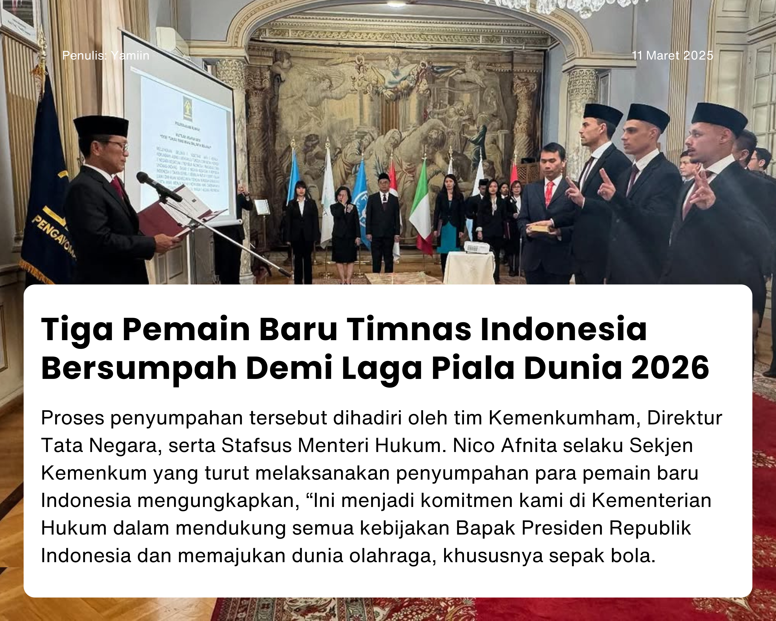 Cover for Tiga Pemain Baru Timnas Indonesia Bersumpah Demi Laga Piala Dunia 2026