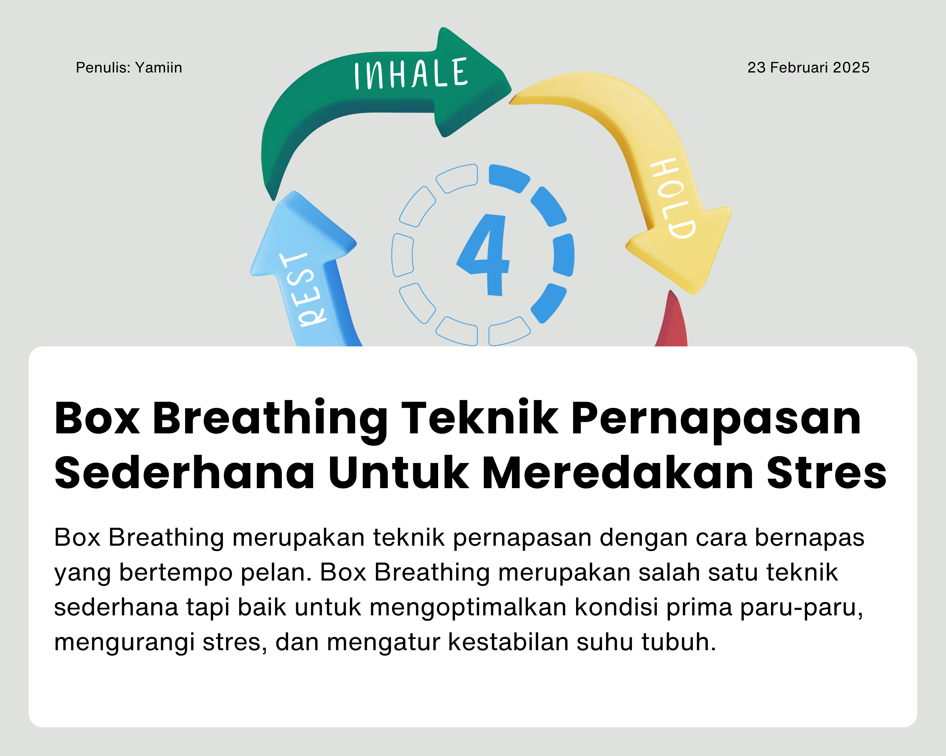 Cover for Box Breathing Teknik Pernapasan Sederhana Untuk Meredakan Stres