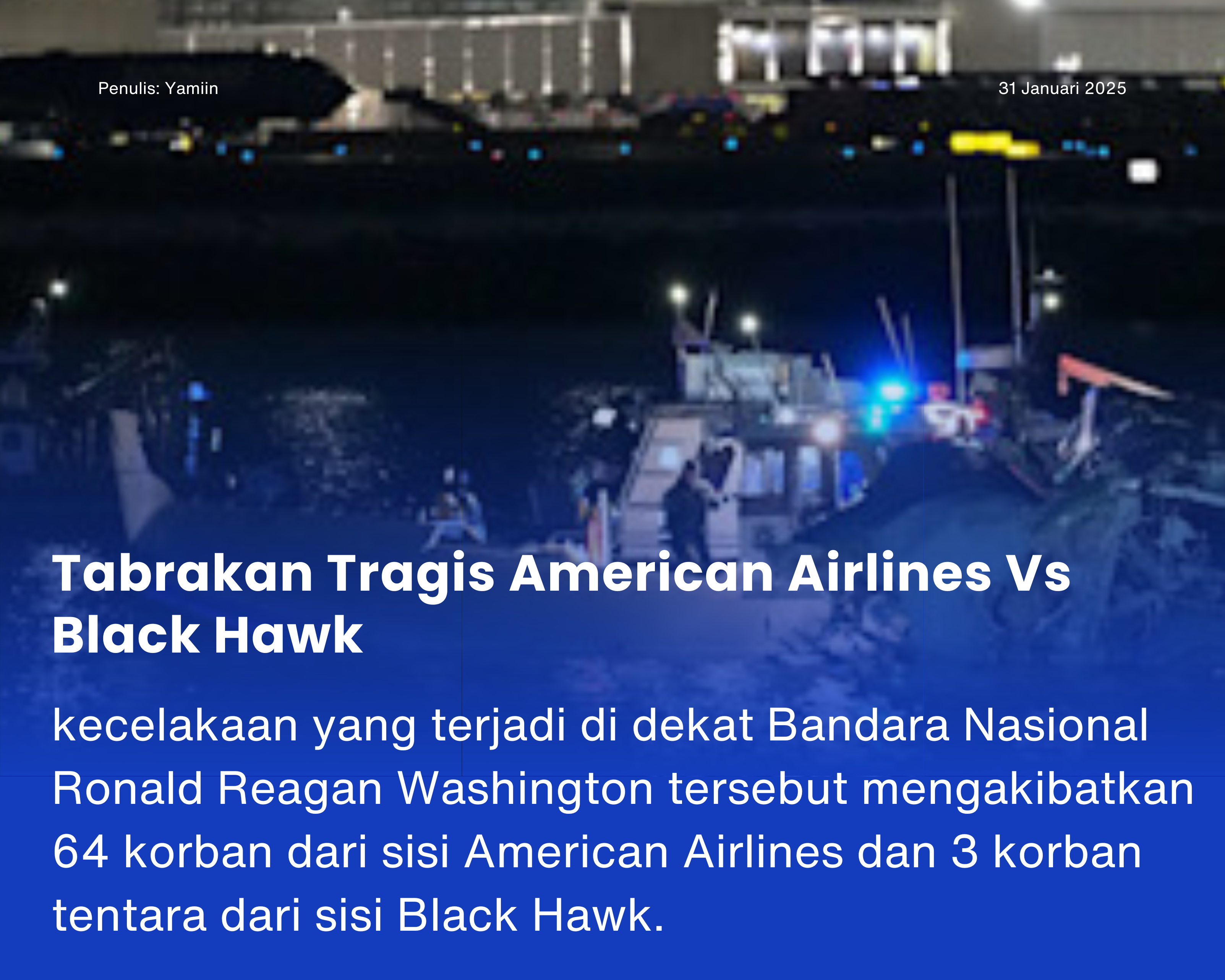 Cover for Tabrakan Tragis American Airlines Vs Black Hawk