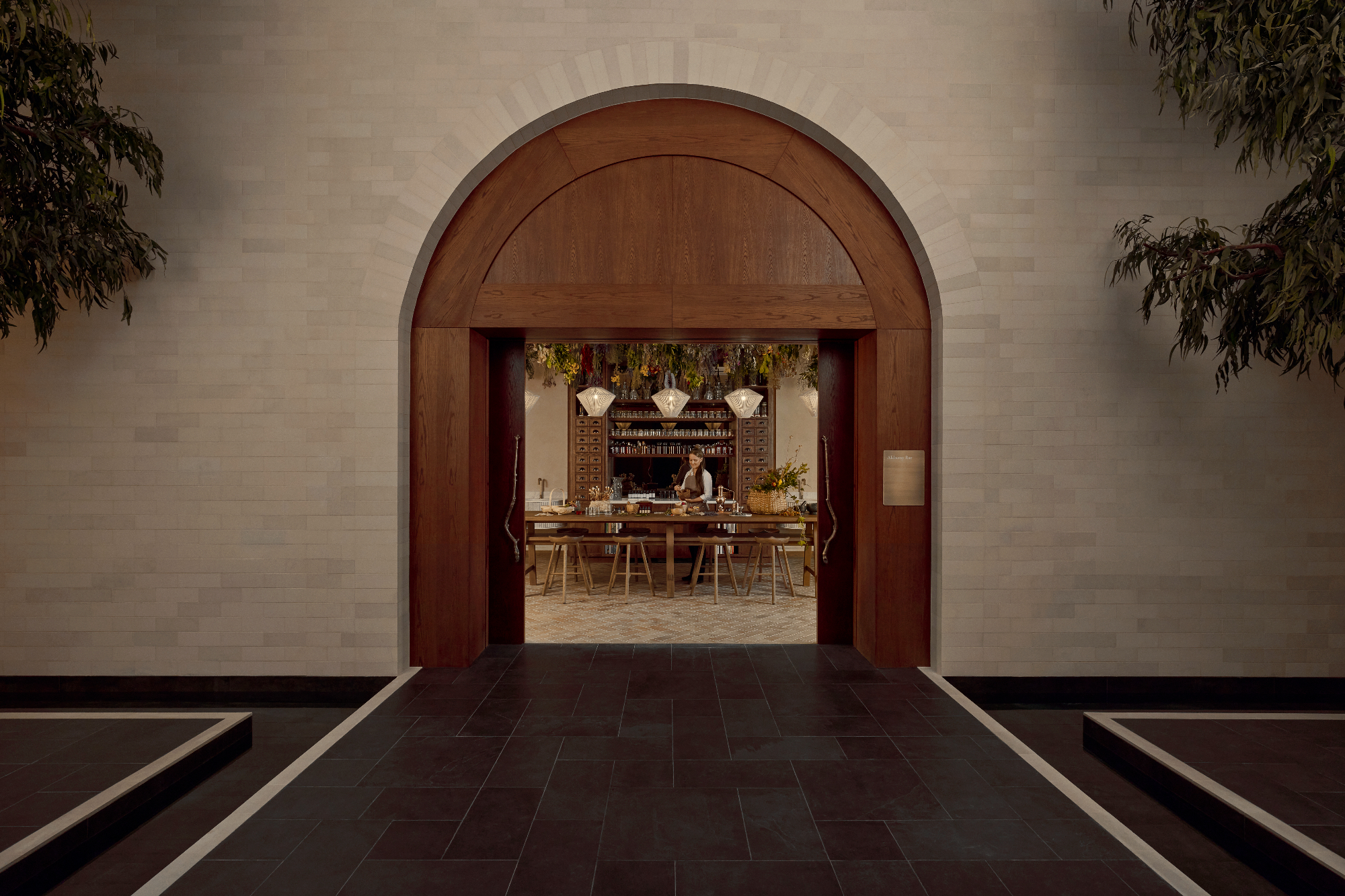 Six Senses London Alchemy Bar Doors Host