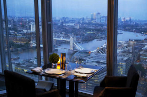 Dining in the sky at a luxury London spa