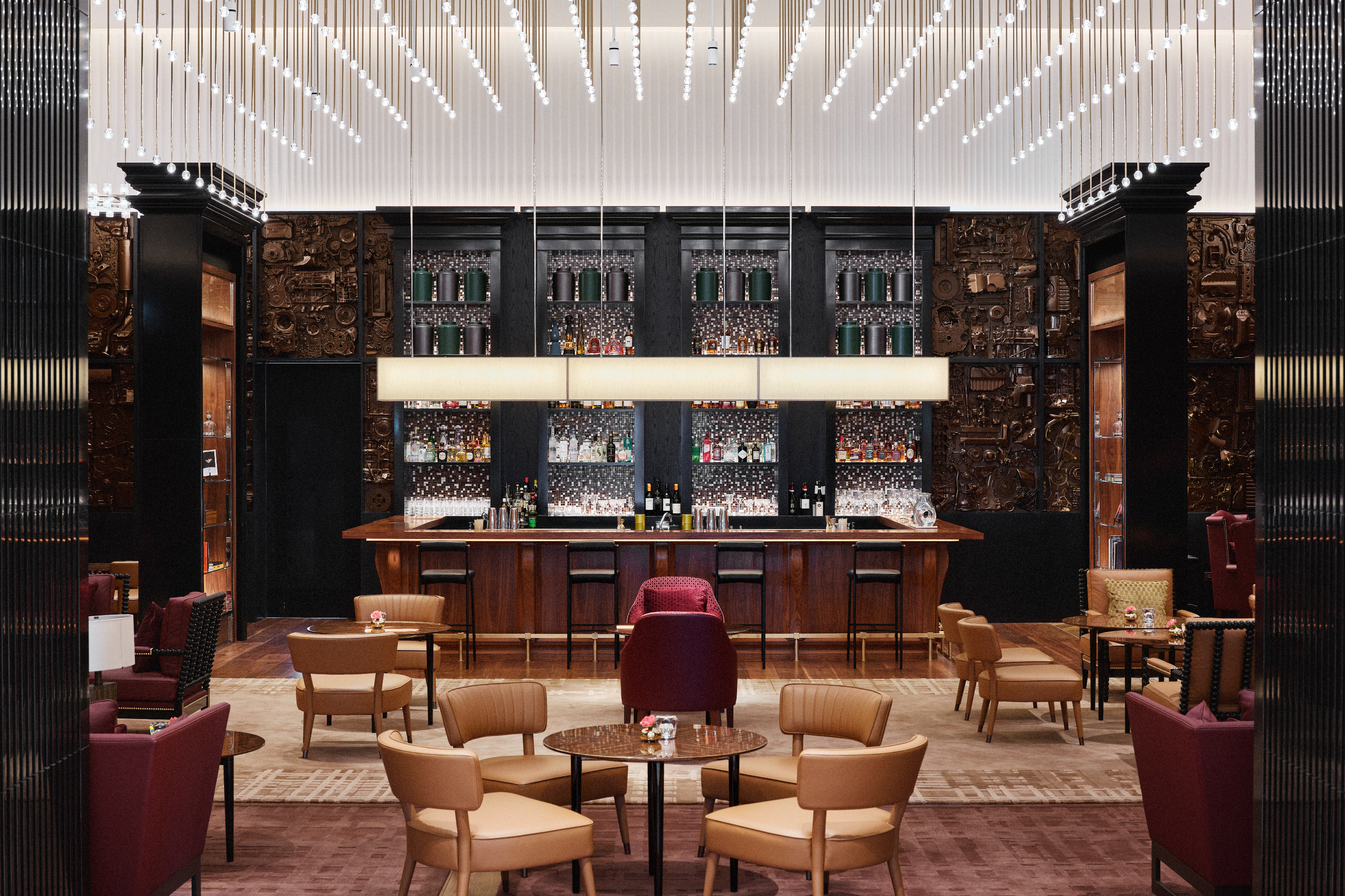 Nine Elms Bar Lounge Seating Area Bar Front View