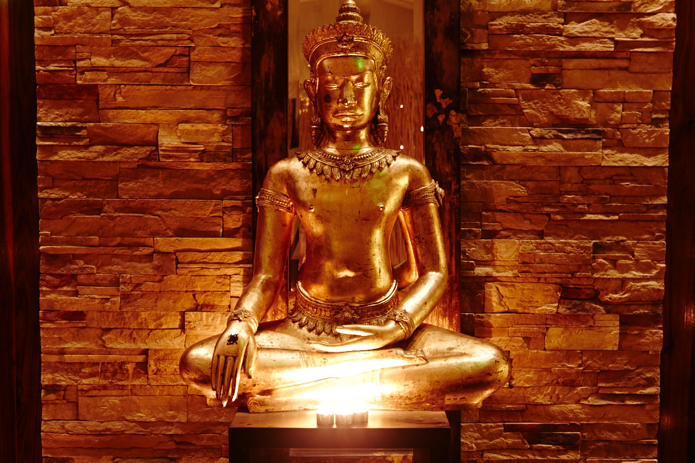 Close Up Buddha Behind Thai Relaxation