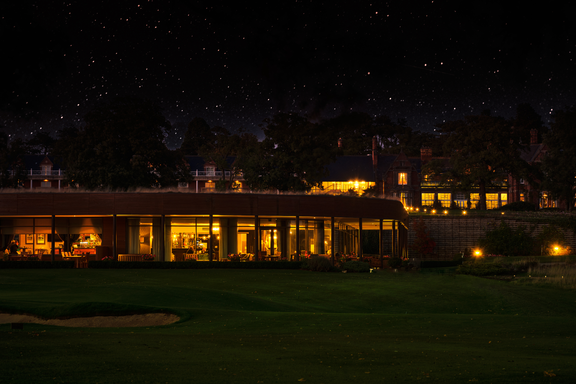 The Clubhouse At Night   Rockliffe Hall