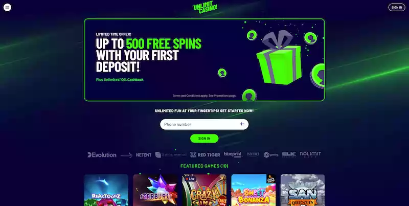 unlimit-casino-etusivu