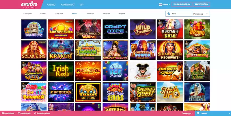 evolve-casino-pelit