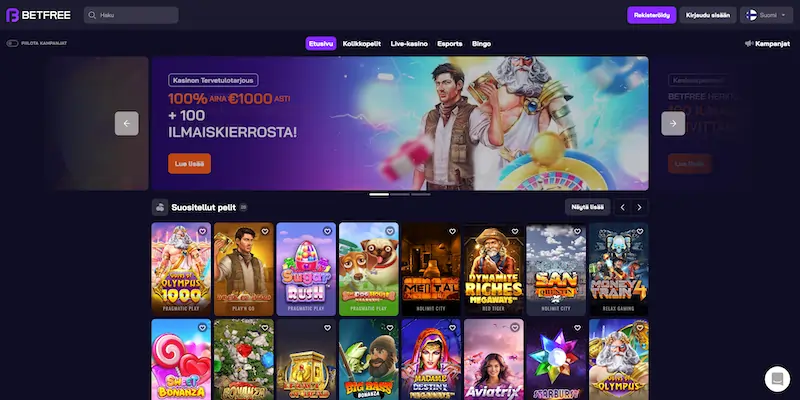 betfree-etusivu